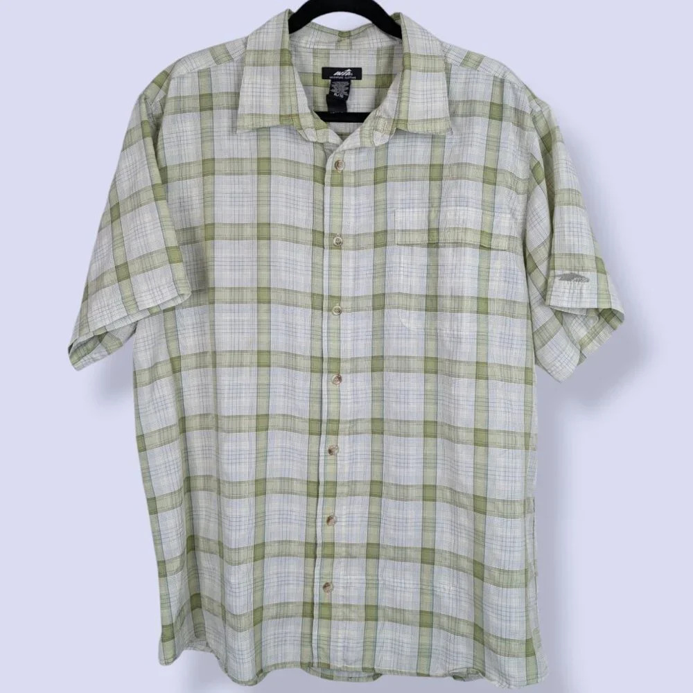Avia Green Plaid Short Sleeve Shirt